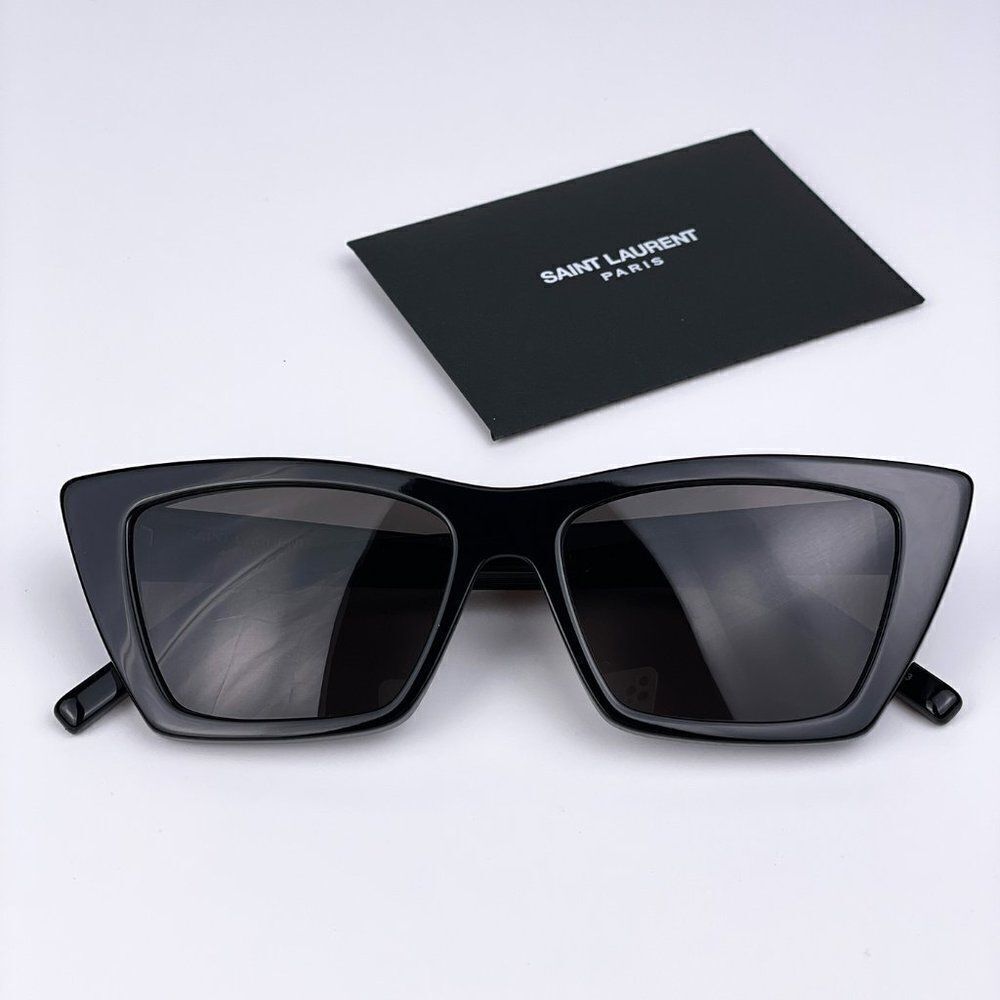 NEW Saint Laurent SL276 001 BLACK GREY MICA Women Sunglasses
